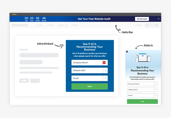 Embed a lead widget