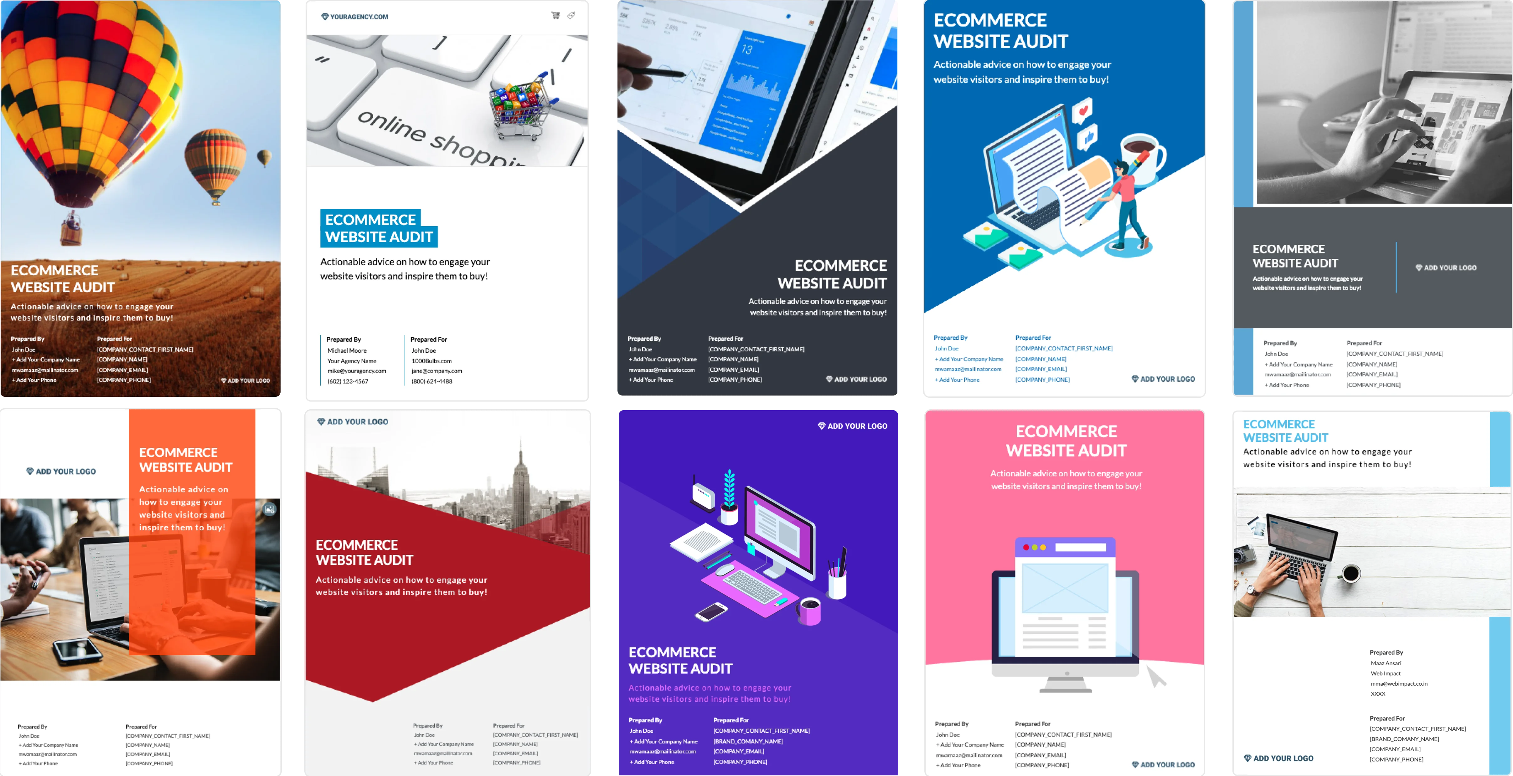 Ecommerce audit covers