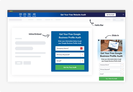 Embed a lead widget