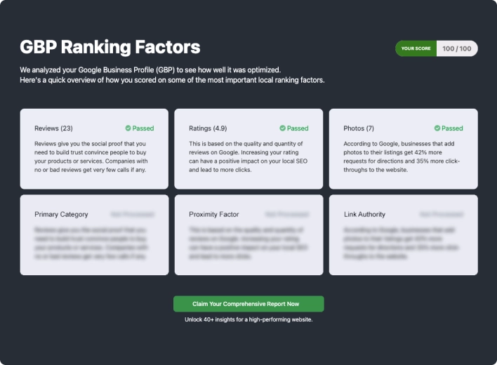 GBP ranking factors