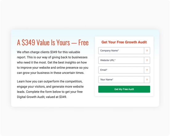 Advertise your free audit tools