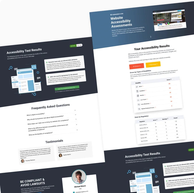 Website accessibility assessment